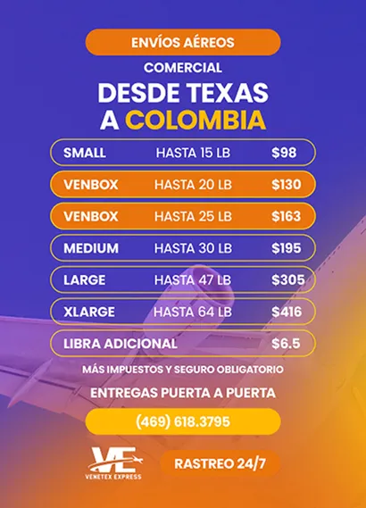 Aéreos Comercial Houston Colombia