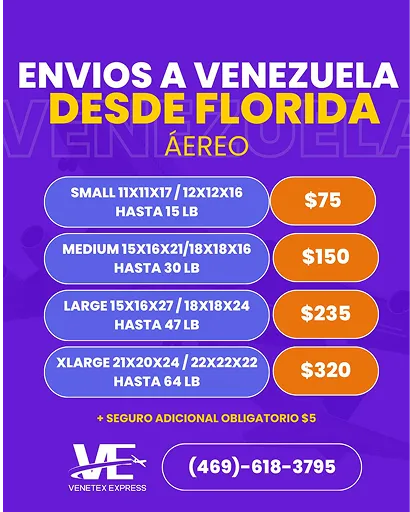 Envío Aéreo Florida Venezuela
