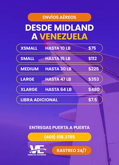 Envío Aéreo Midland Venezuela
