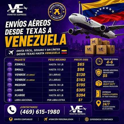 Envío Aéreo San Antonio Venezuela