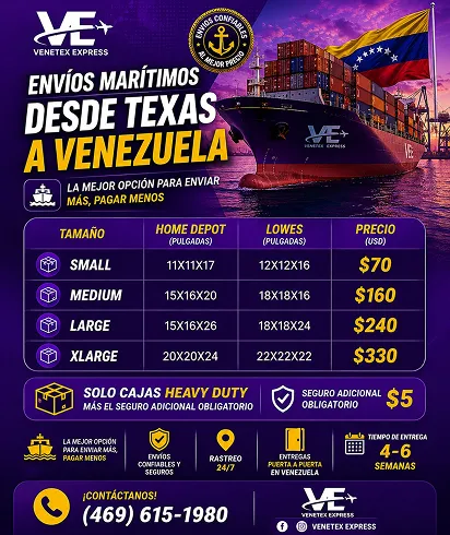 Envío Marítimo Houston Venezuela