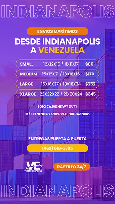 Envío Marítimo Indianapolis Venezuela