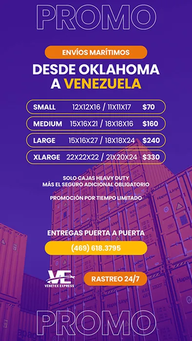 Envío Marítimo Oklahoma City Venezuela