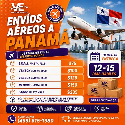 Envío Aéreo Houston Panamá
