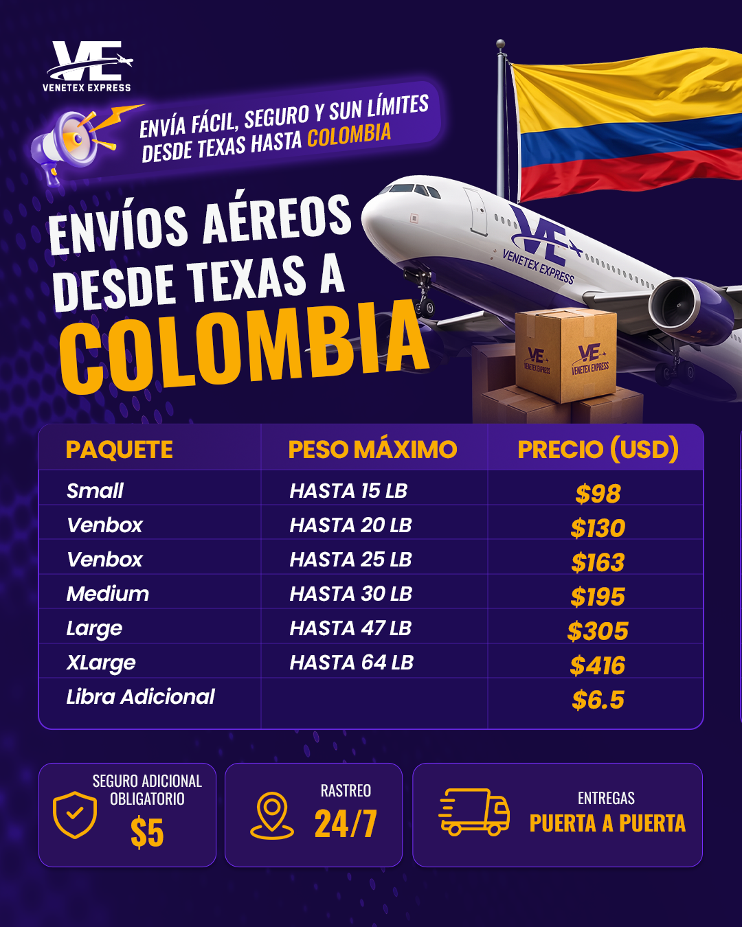 Aéreos Courier Dallas Colombia