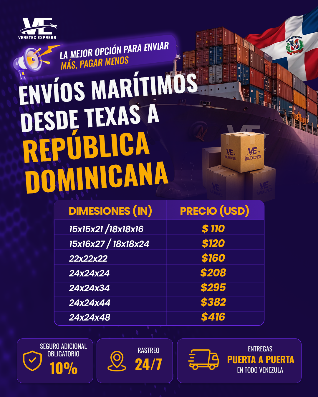 Envío Marítimo Dallas República Dominicana